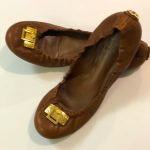 Tory Burch brown stretch ballet flats size 7.5